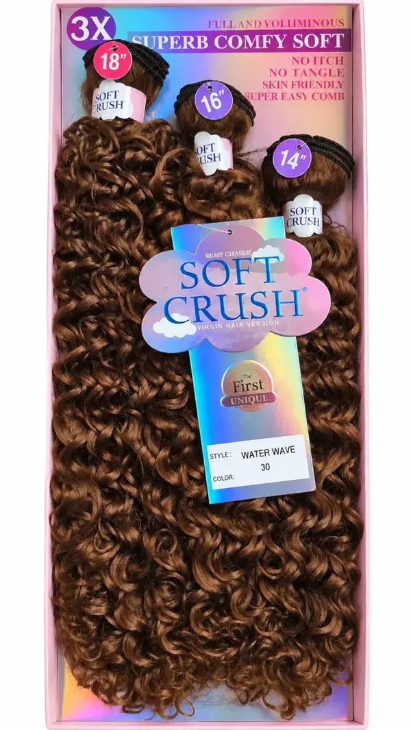 Soft Crush Water Wave · 14 / 16 / 18 inch · 3X pack