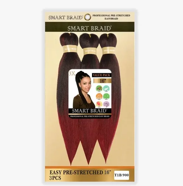 Smart Braid Ombré Burgundy · 16 inch · 3X pack