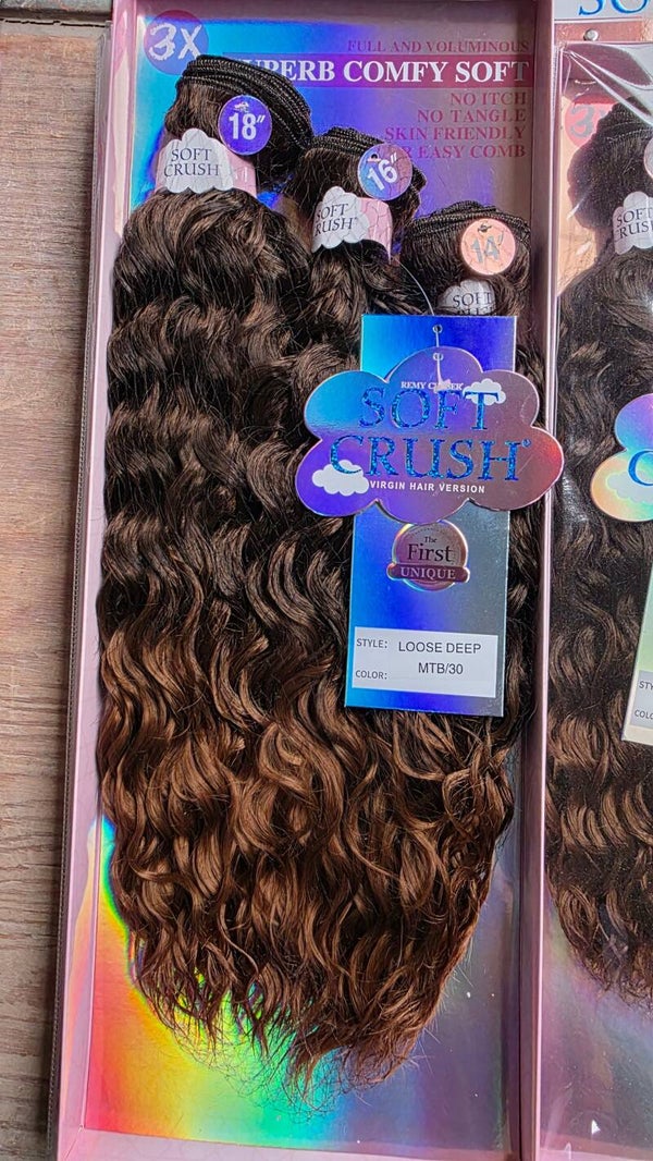 Soft Crush Loose Deep · 14 / 16 / 18 inch · 3X pack