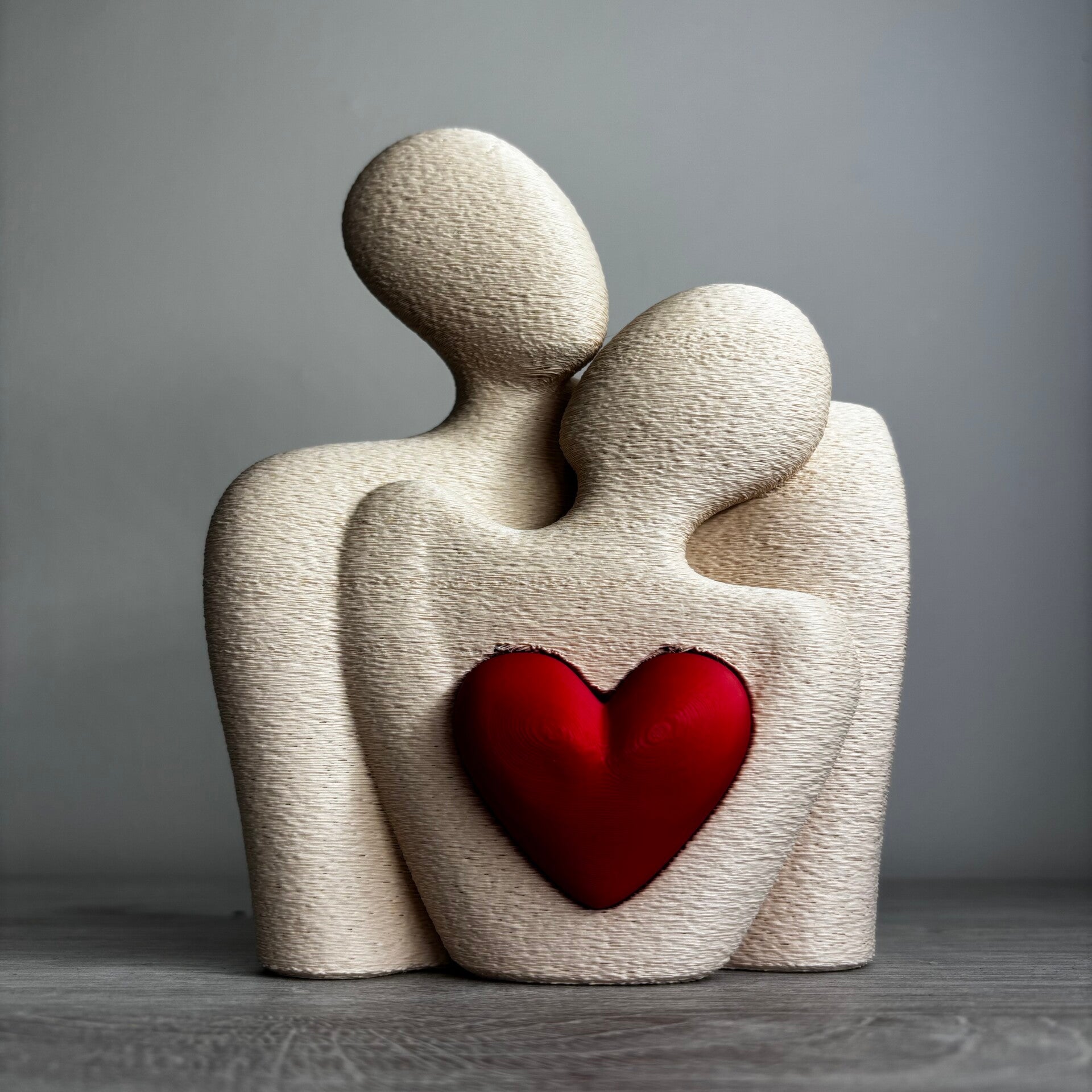 Sculpture Couple Cœur