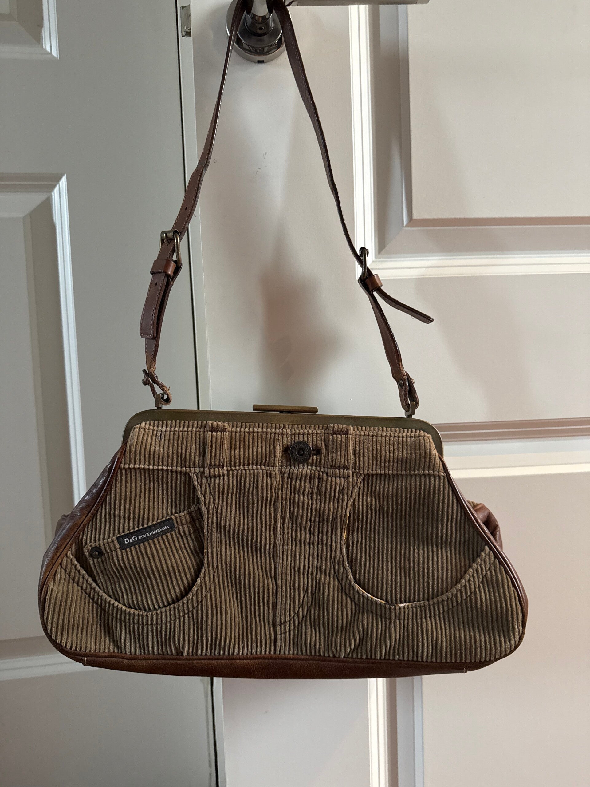 Dolce & Gabanna vintage dames tas suede