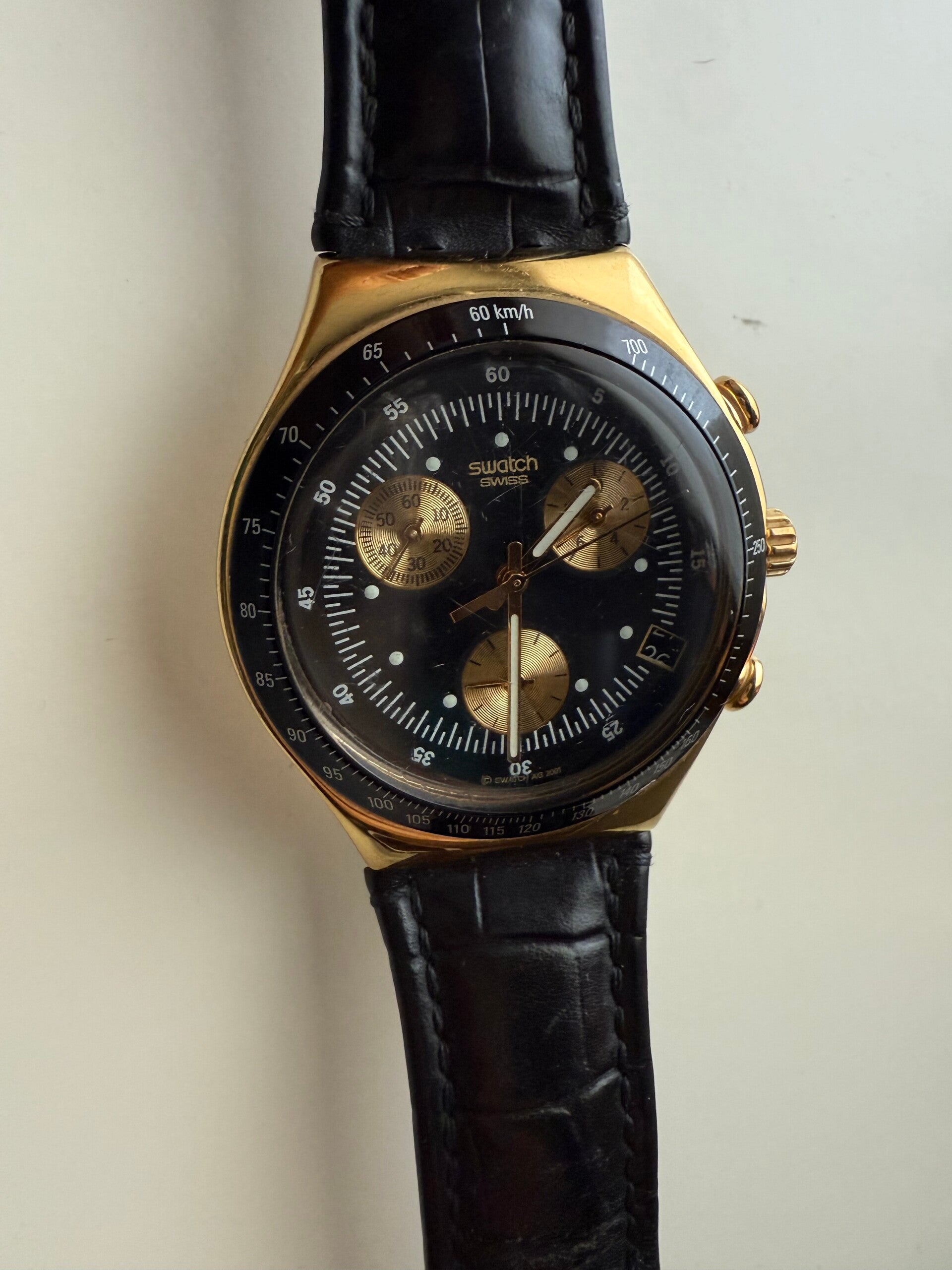 Swatch Irony Chrono Goldfinger (YCG401) heren horloge