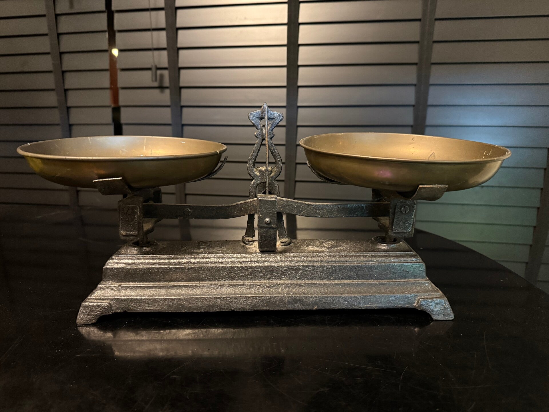 Antiek Franse messing weegschaal