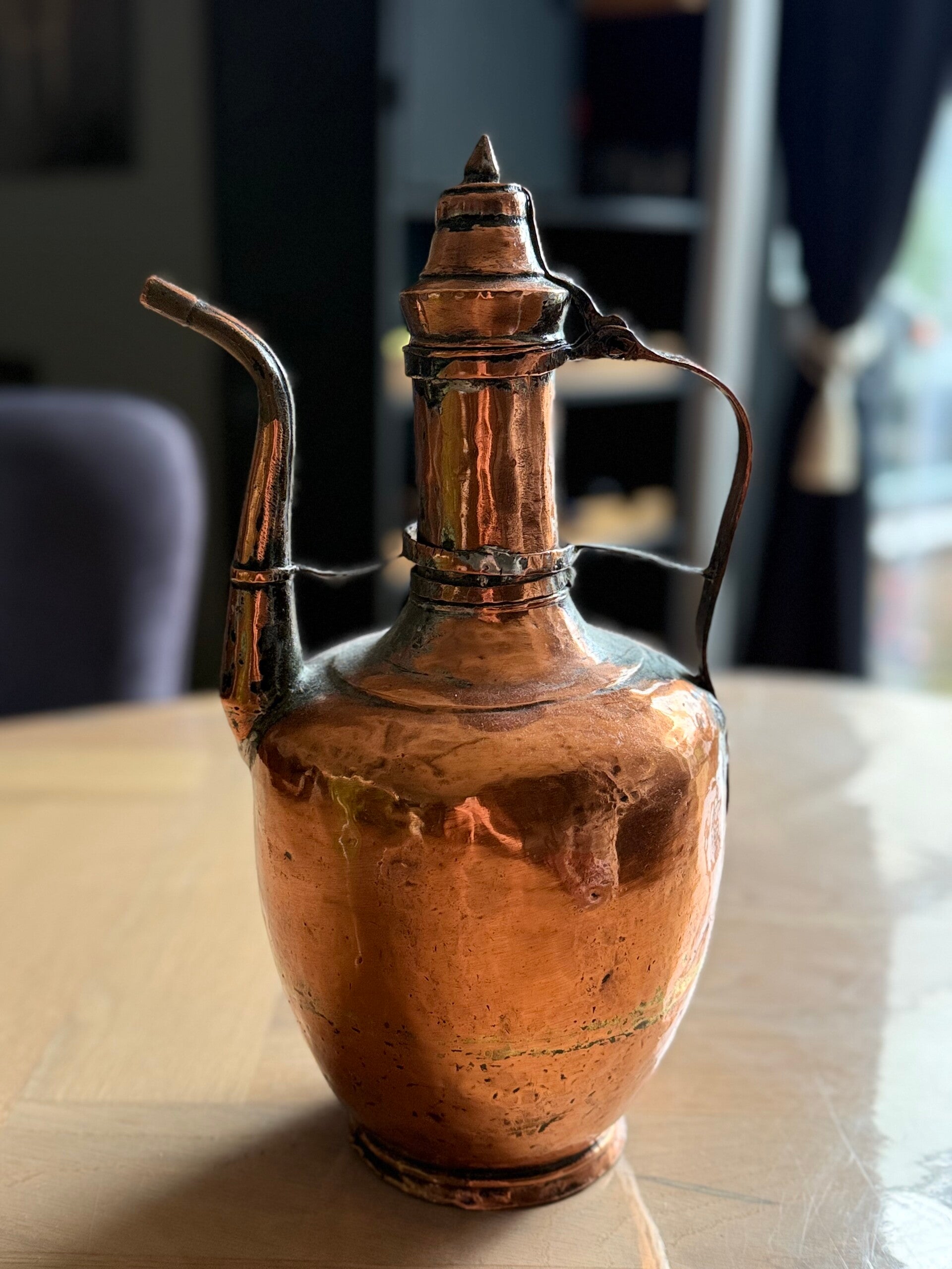 Antieke Koperen Kan uit de 19e Eeuw