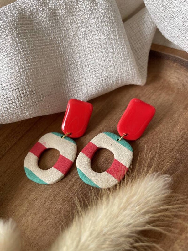 Kirstin groen | rood | beige