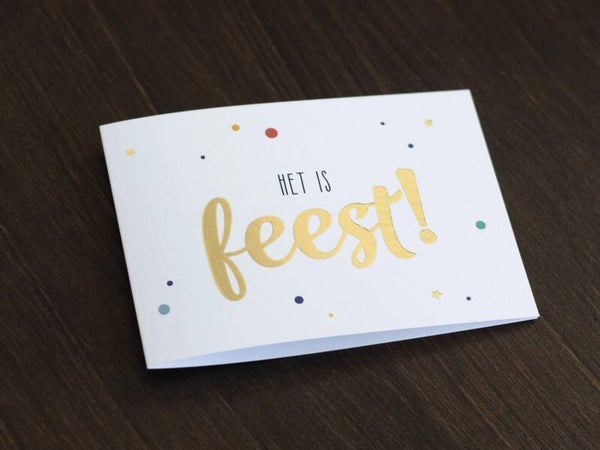 Wenskaart feest