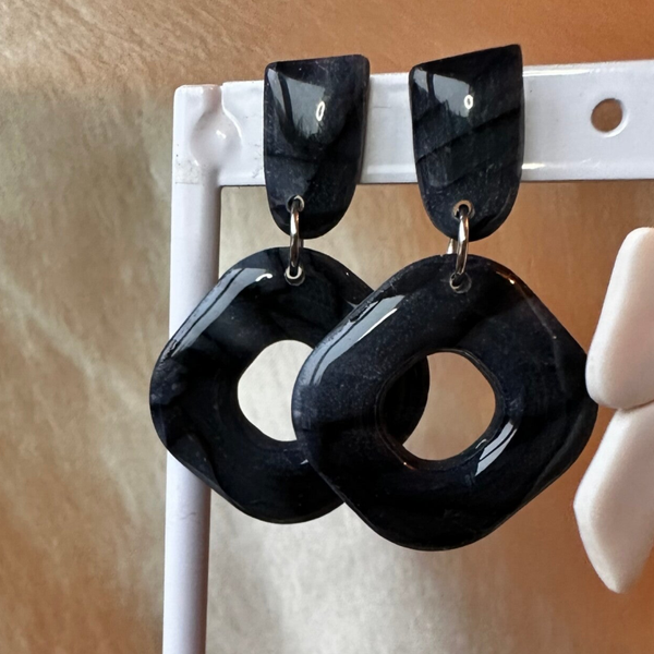 Maya marmerlook zwart zilver