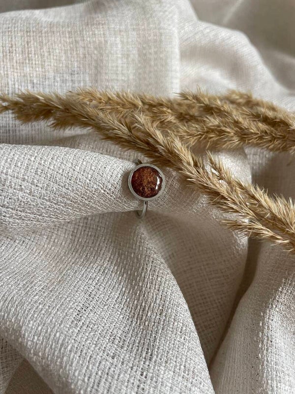 Ring Pia bruin/parelmoer