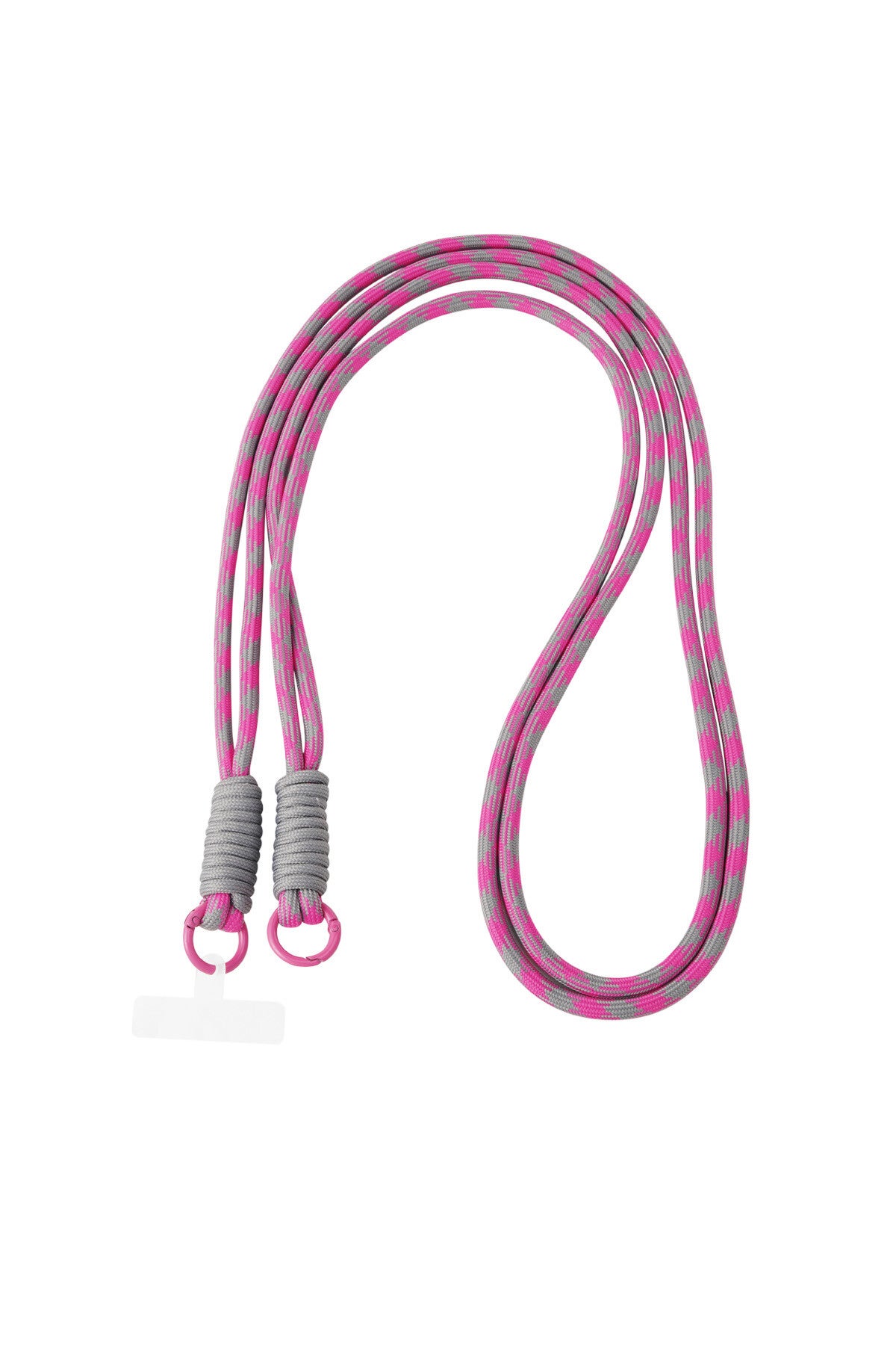 Telefoonkoord Julia grijs | roze