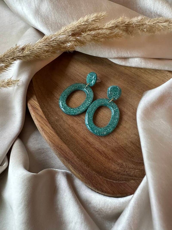 Bo groen glitter goud