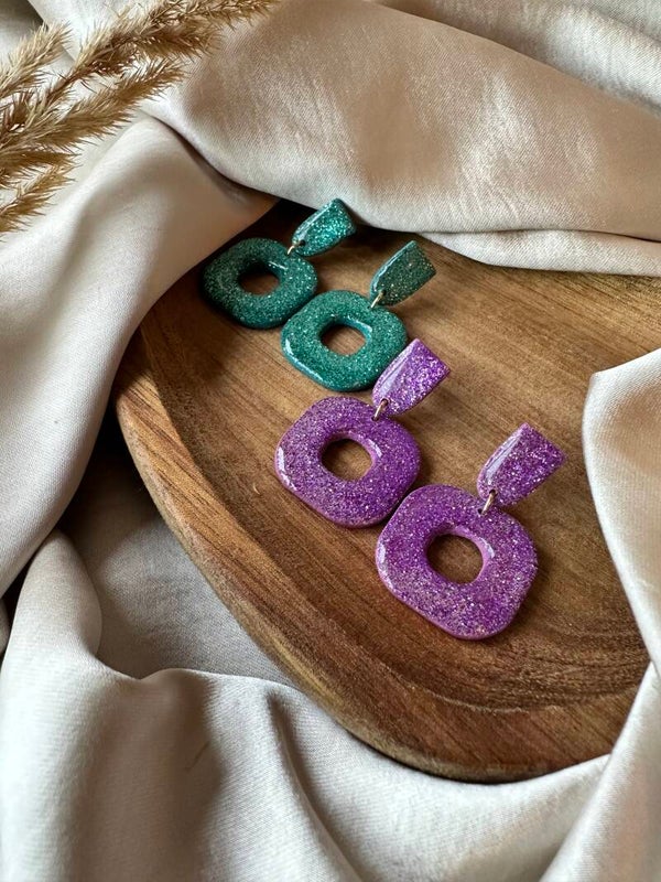 Maya groen en paars glitter goud