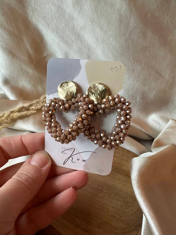 Lieve glinsterend beige facet