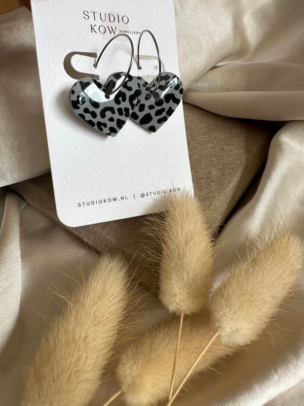 Lieve tijgerprint zwart grijs