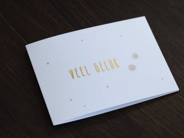 Wenskaart veel geluk
