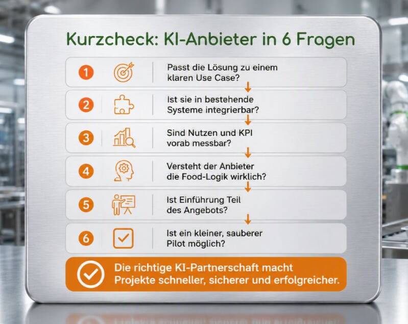 Checkliste Bewertungsschema KI-Anbieter