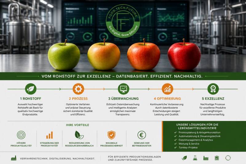 Infografik Shopflor vom Rohstoff zur Excellence | Food:Tech:Future