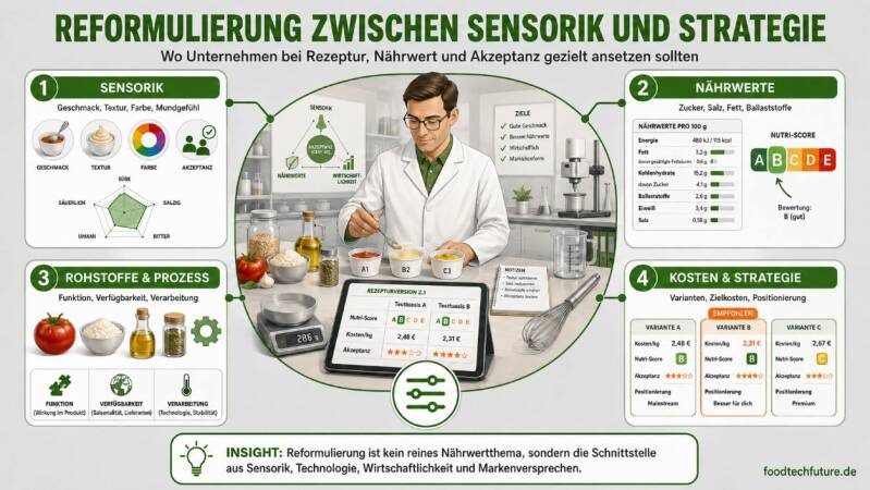 Produktentwickler testet neue Rezeptur für besseren Nutri-Score in der Foodbranche | FoodTechFuture