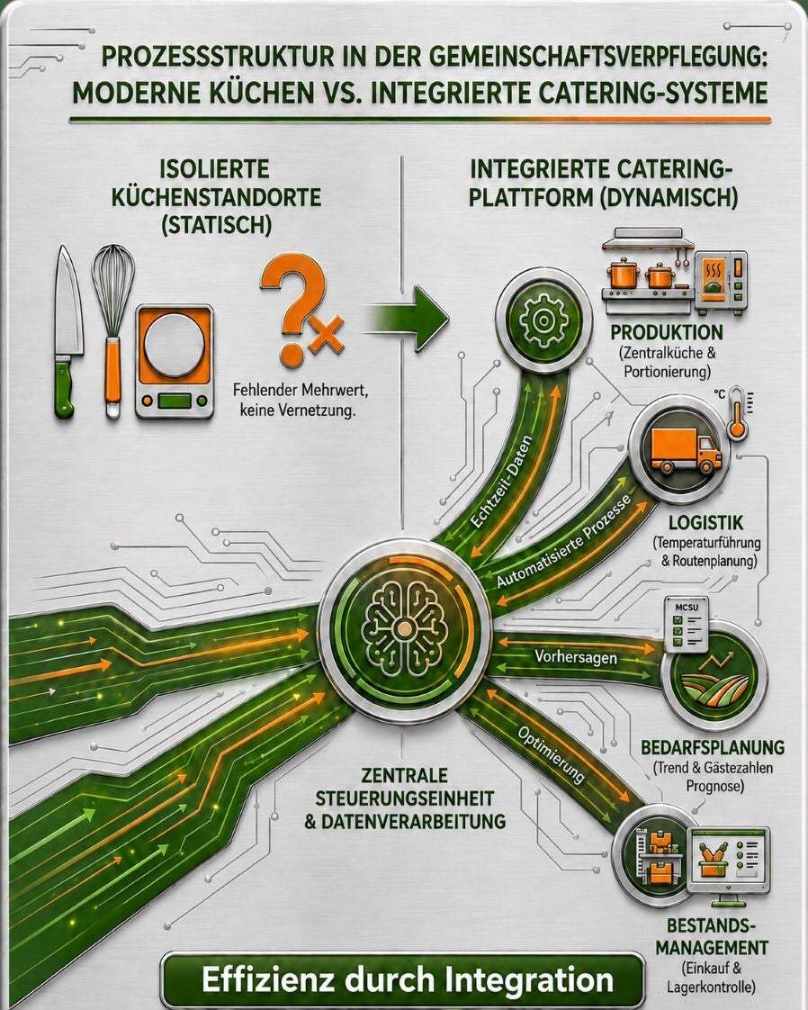 Infografik Prozessstruktur in der Gemeinschaftsverpflegung