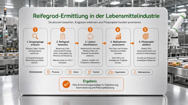 Reifegrad Ermittlung vor Planung von Pilotprjoekten Lebensmittelindustrie