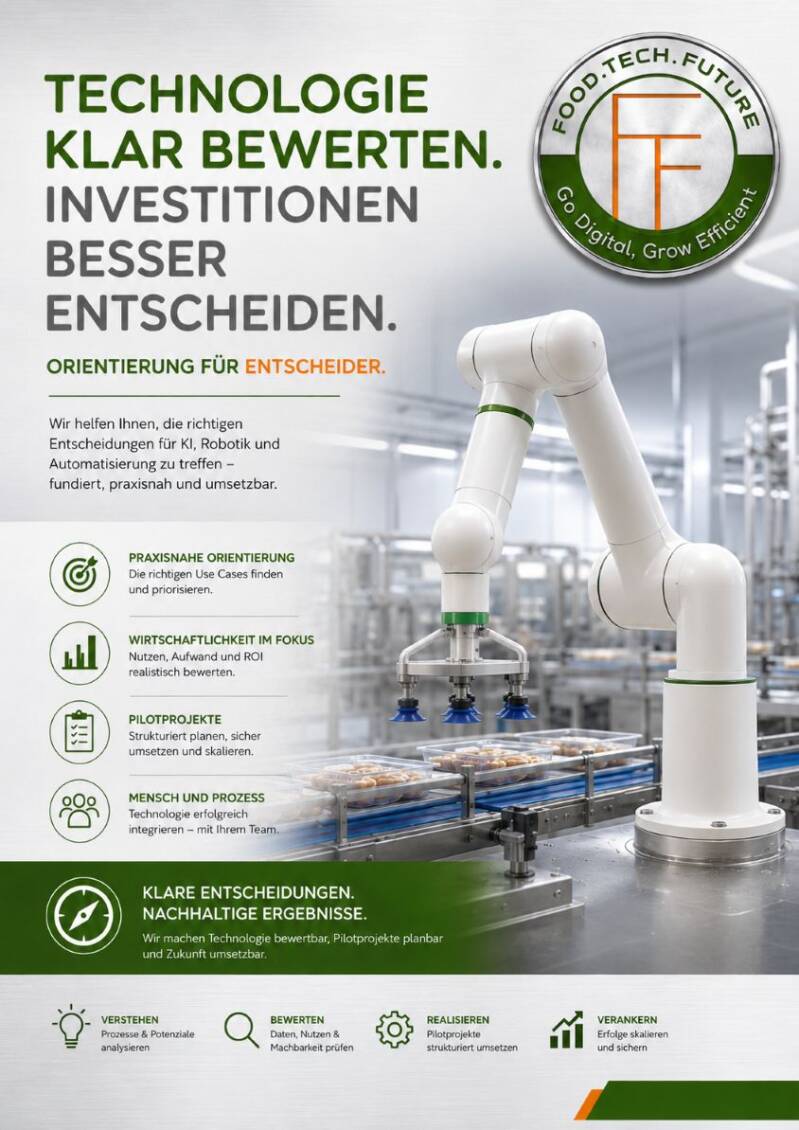 Whitepaper Cover Emtscheidungsvorbereitung Investionen KI und Robotik |FoodTechFuture
