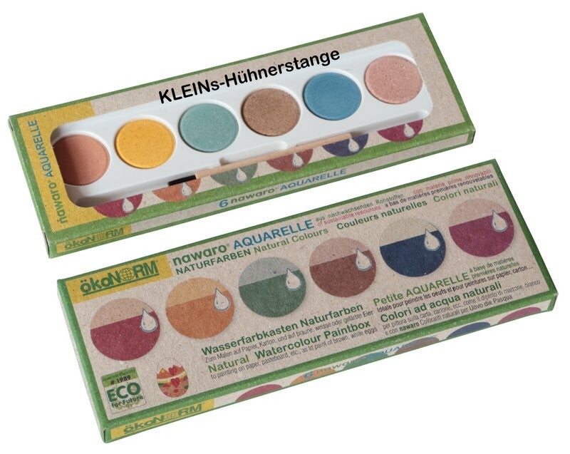 Farbkasten mit Farbtabletten - 6 Farben