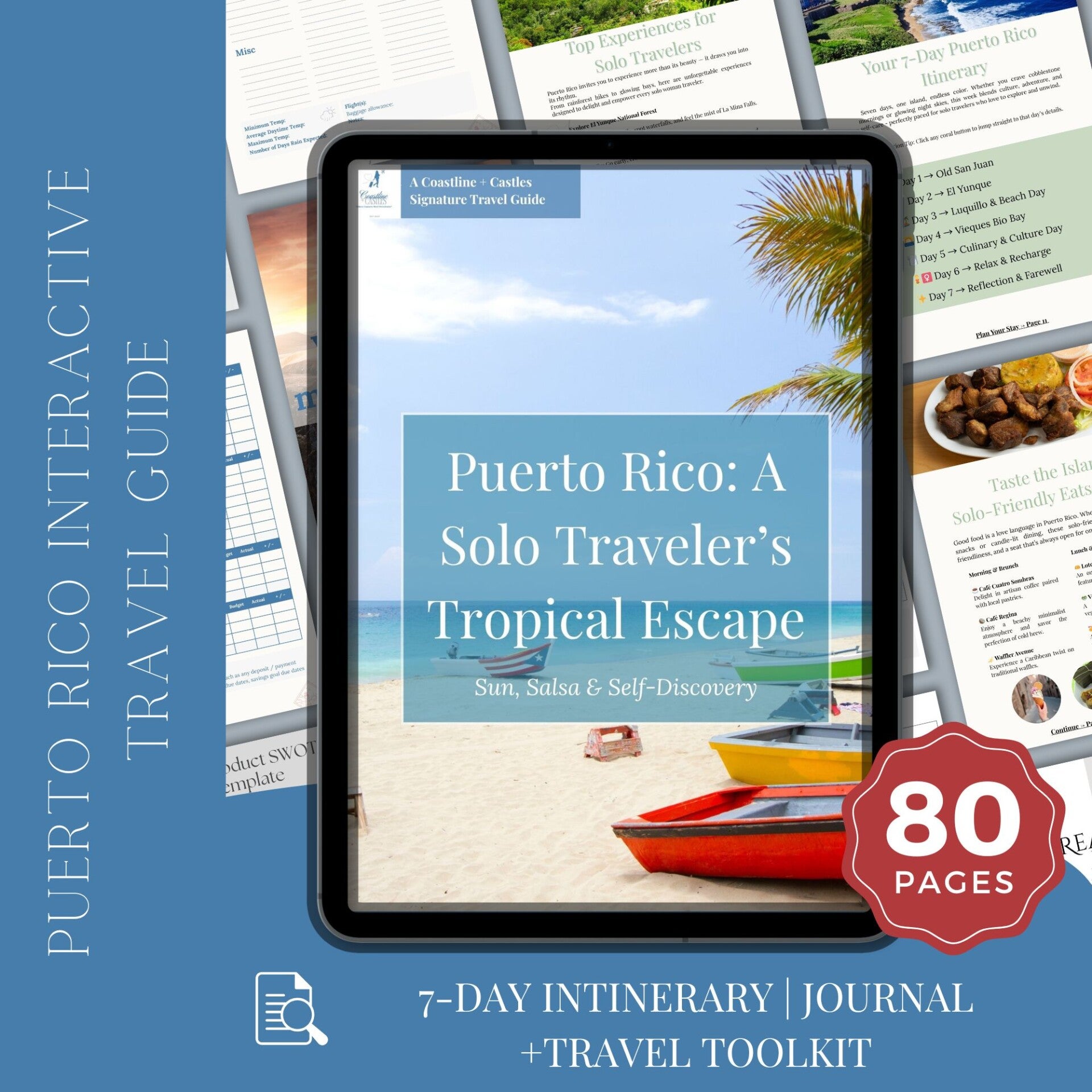Puerto Rico 7-Day Solo Travel Guide + Canva Companion Toolkit