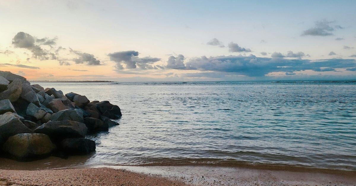 Sunset at the beach in Puerto Rico