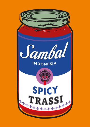 Ansichtkaart Indozijn Sambal Spicy Trassi