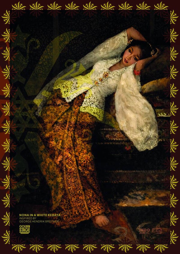 Poster Golden Stage Nona in a white Kebaya