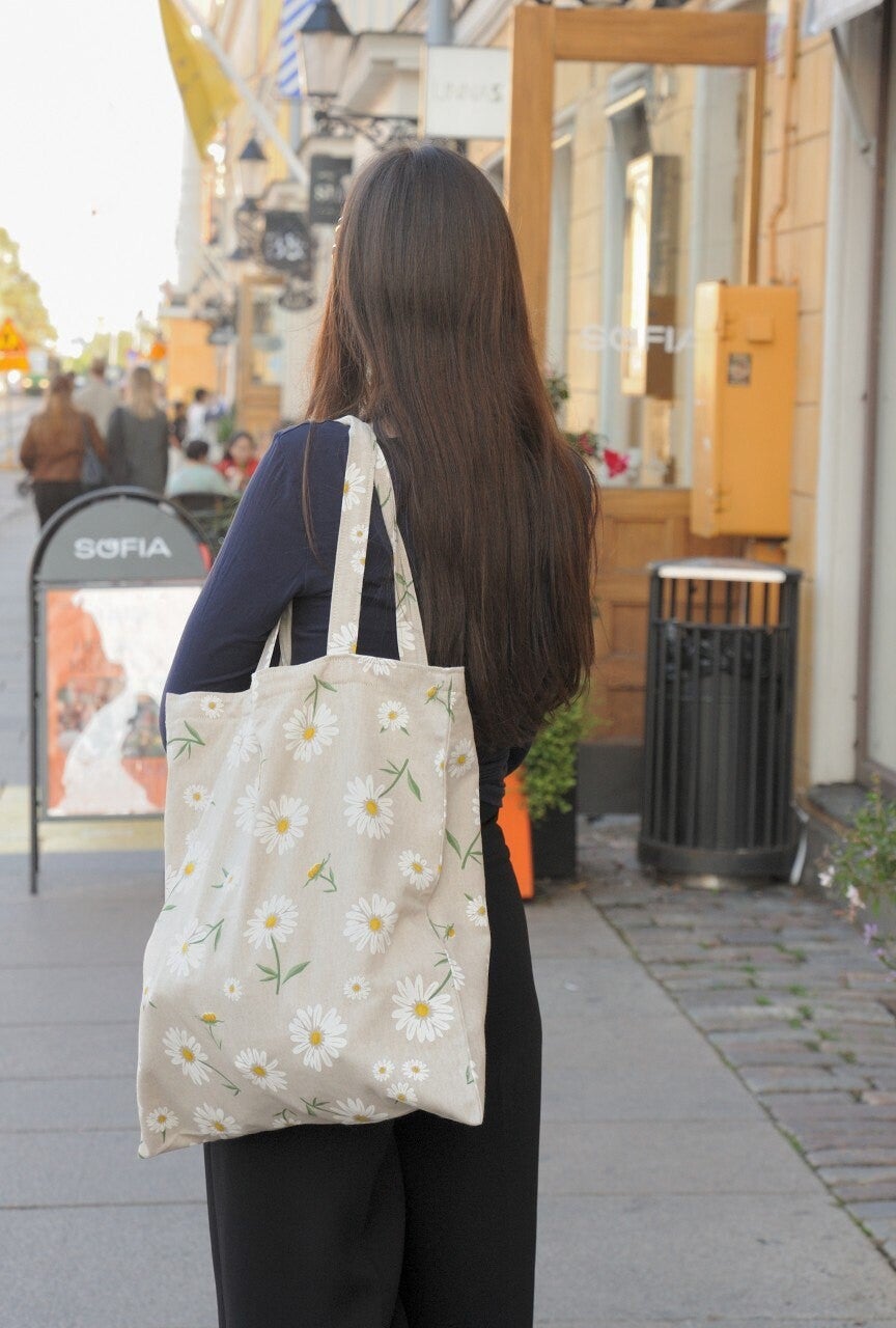 Isot päivänkakkarat kangaskassi