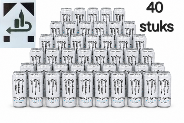 Monster Energy Ultra White 40x 500 ml met Duits statiegeld