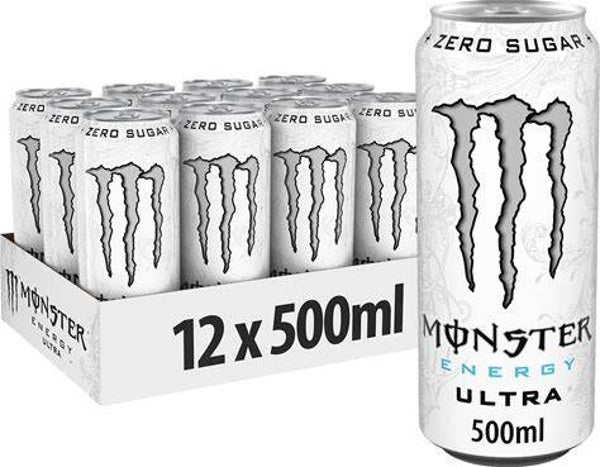 Monster Energy Ultra White 12x 500 ml met NL statiegeld