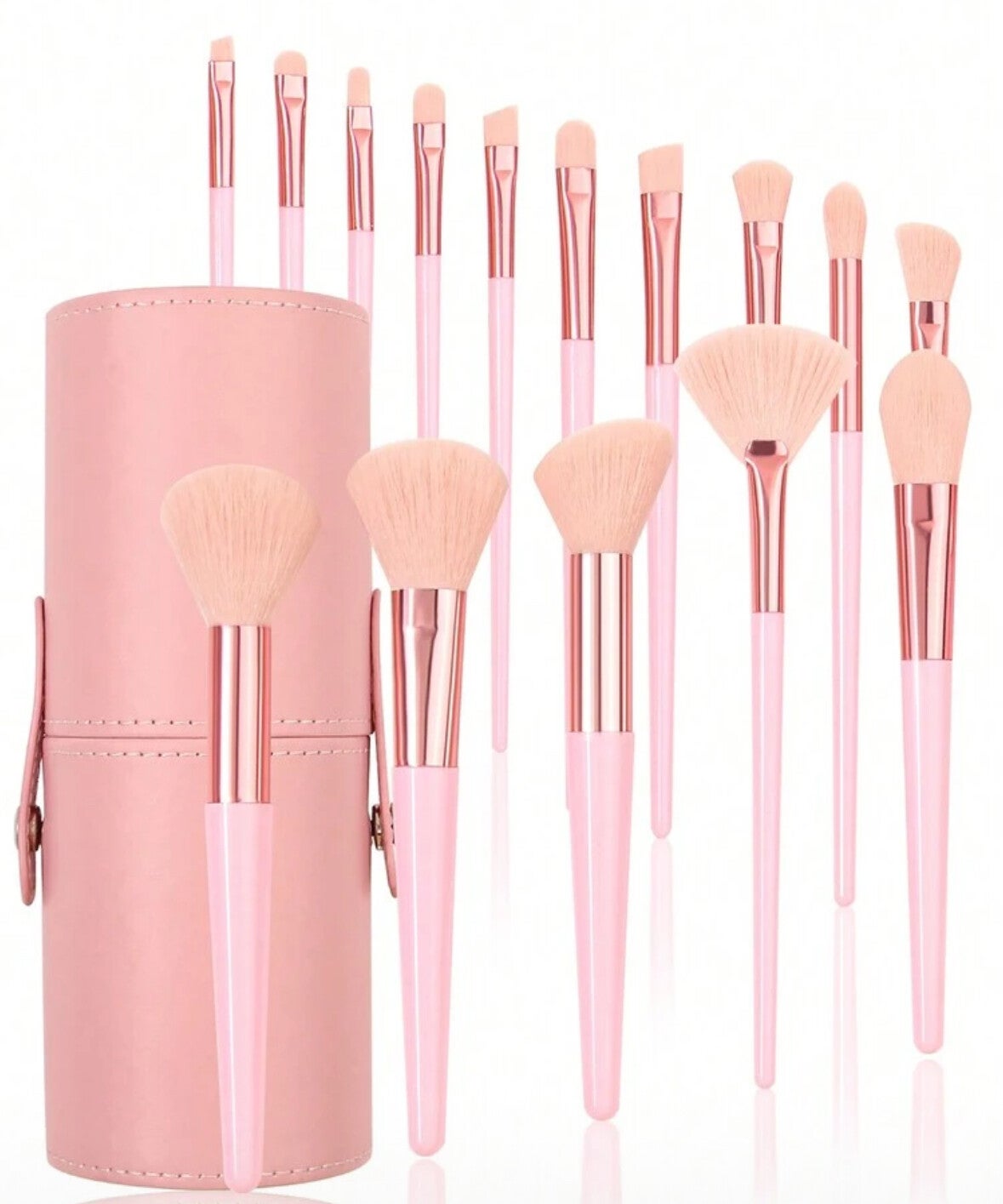 Make up borstels + koker