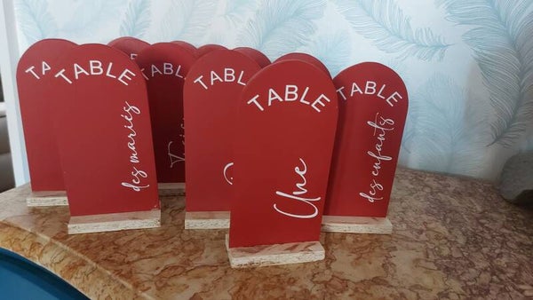 Numéro de table terracota