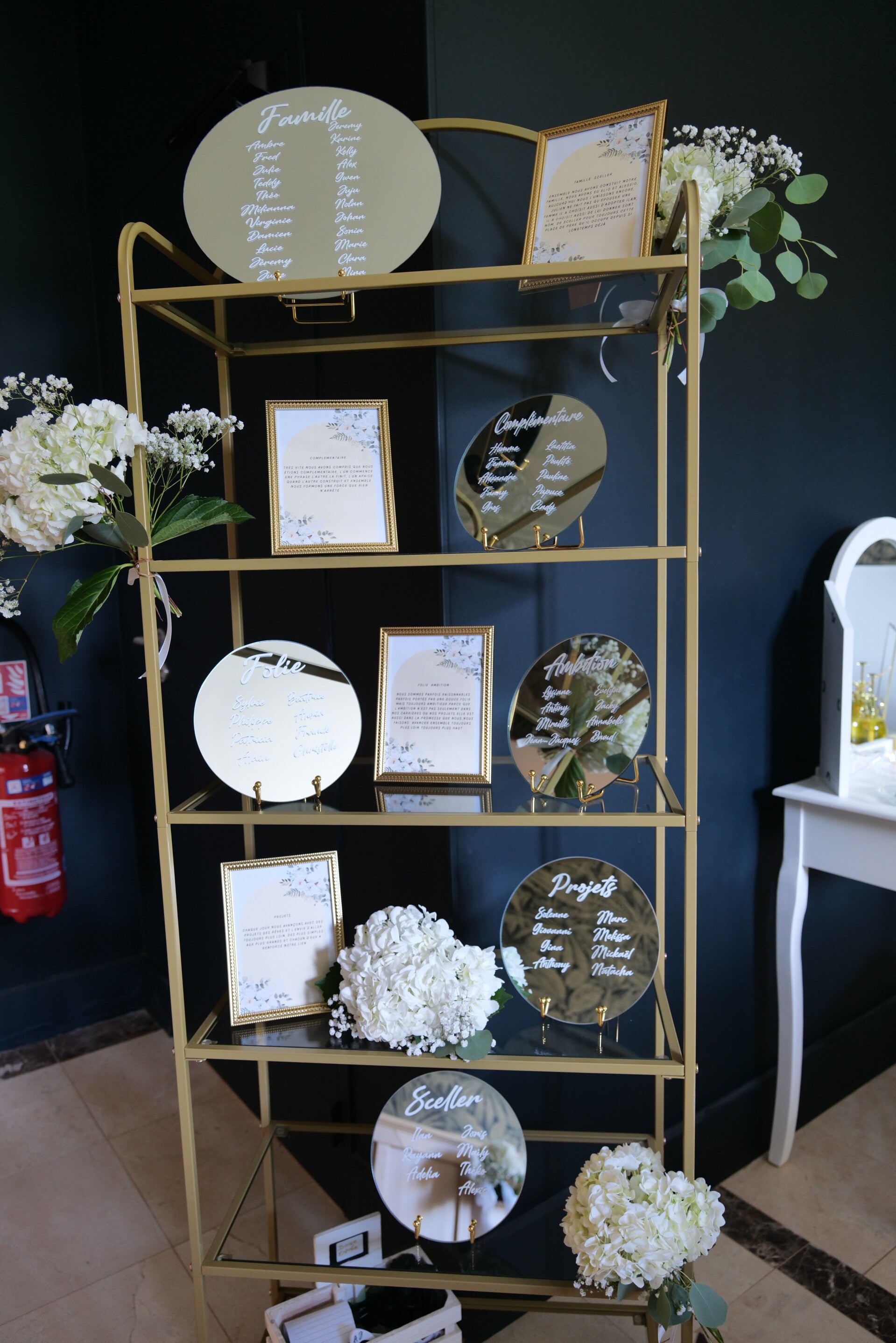 Étagère idéal plan de table