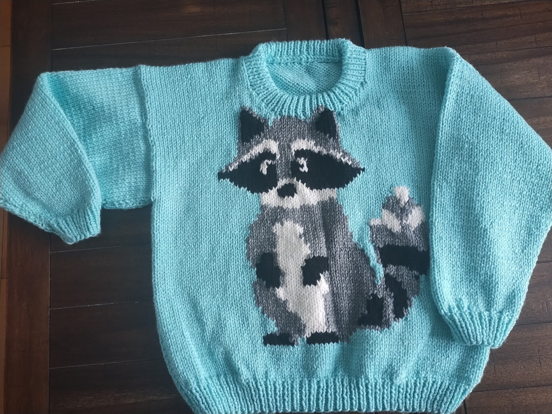 Fiber works, Hand knit Christmas stocking and children's sweater