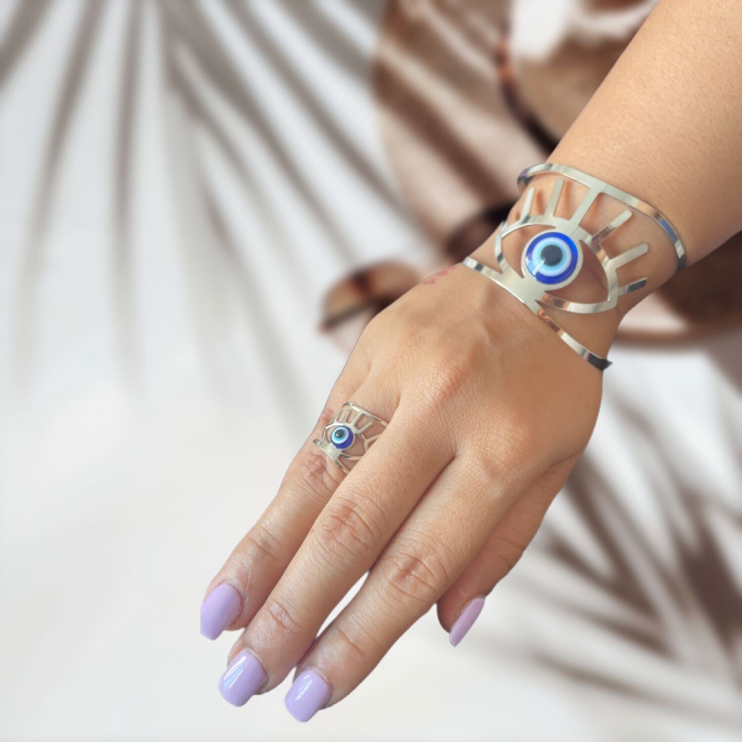 Pulsera ojo turco ajustable