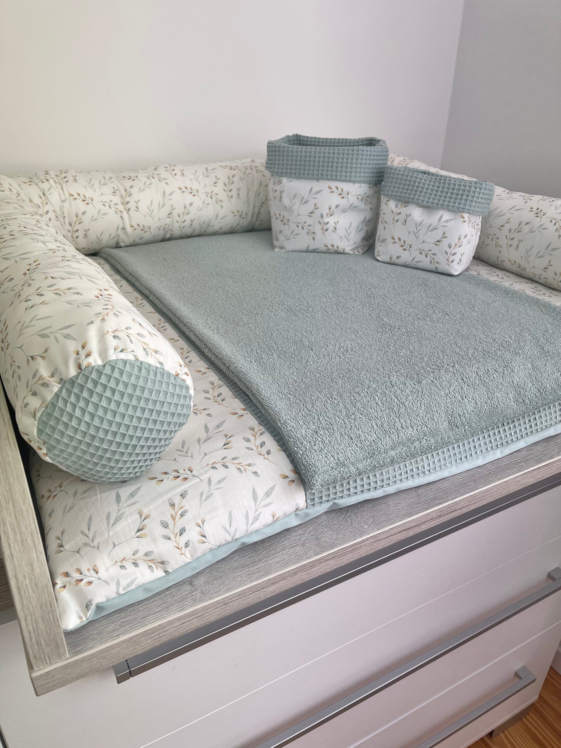 Wickelauflage weidenzweig Meergrün