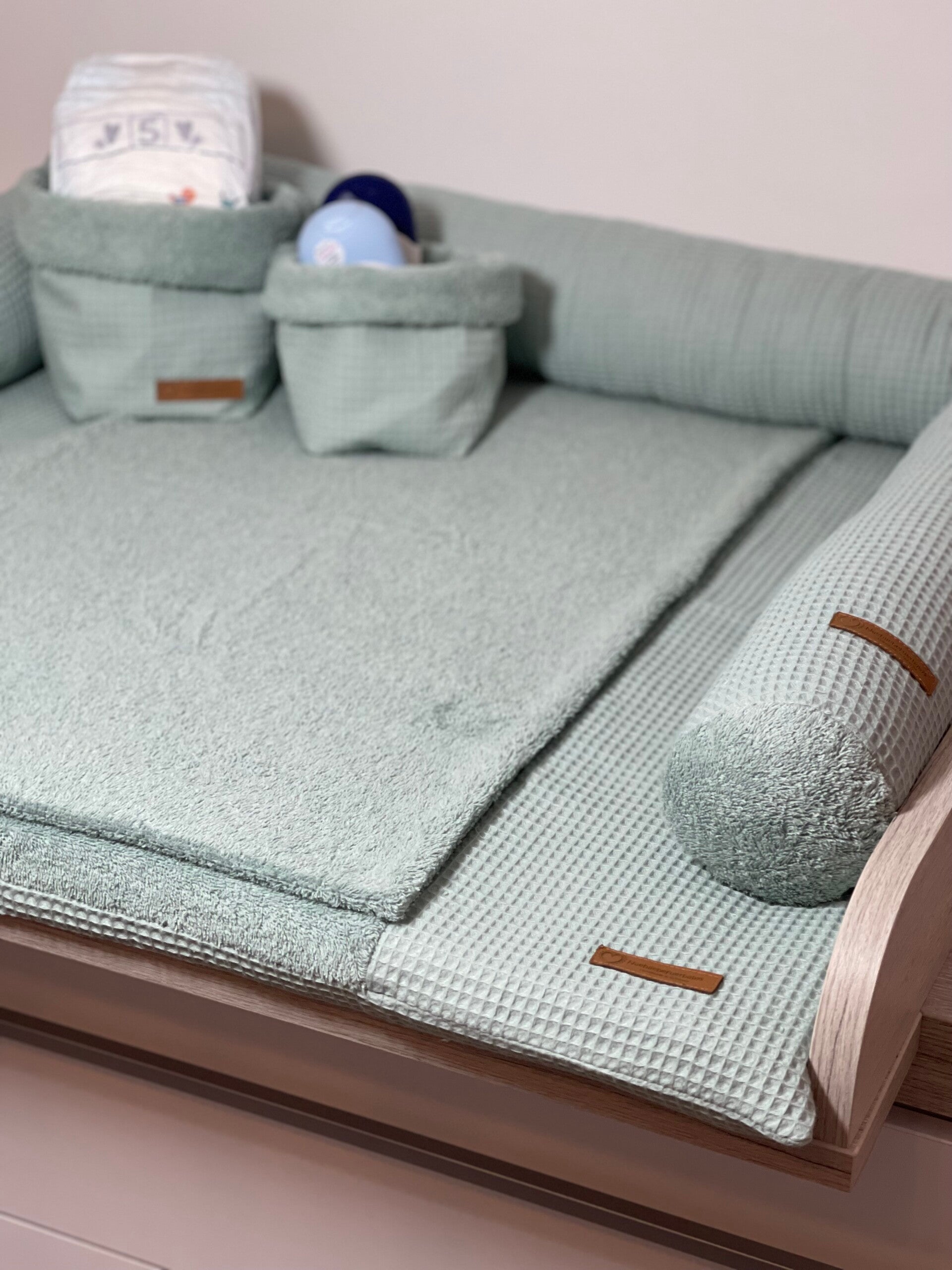 Wickelauflage uni Meergrün