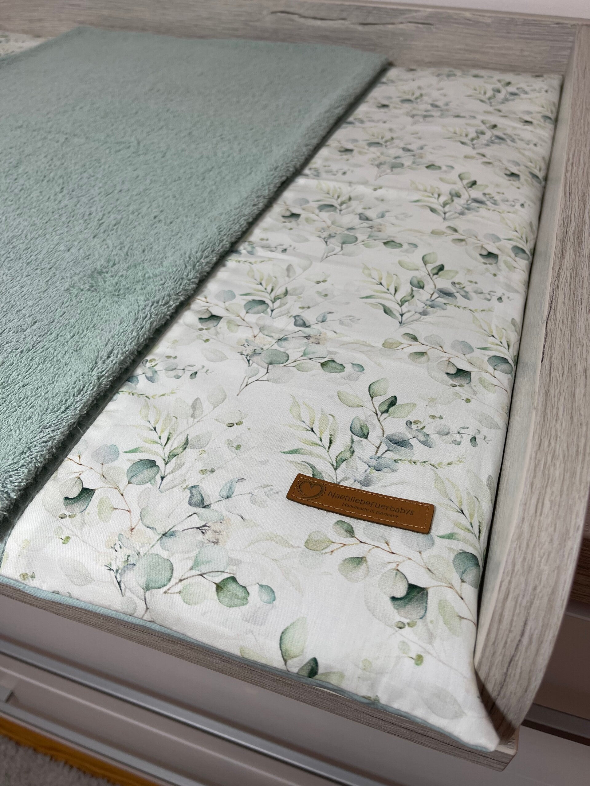 Wickelauflage eukalyptus Bouquet Meergrün