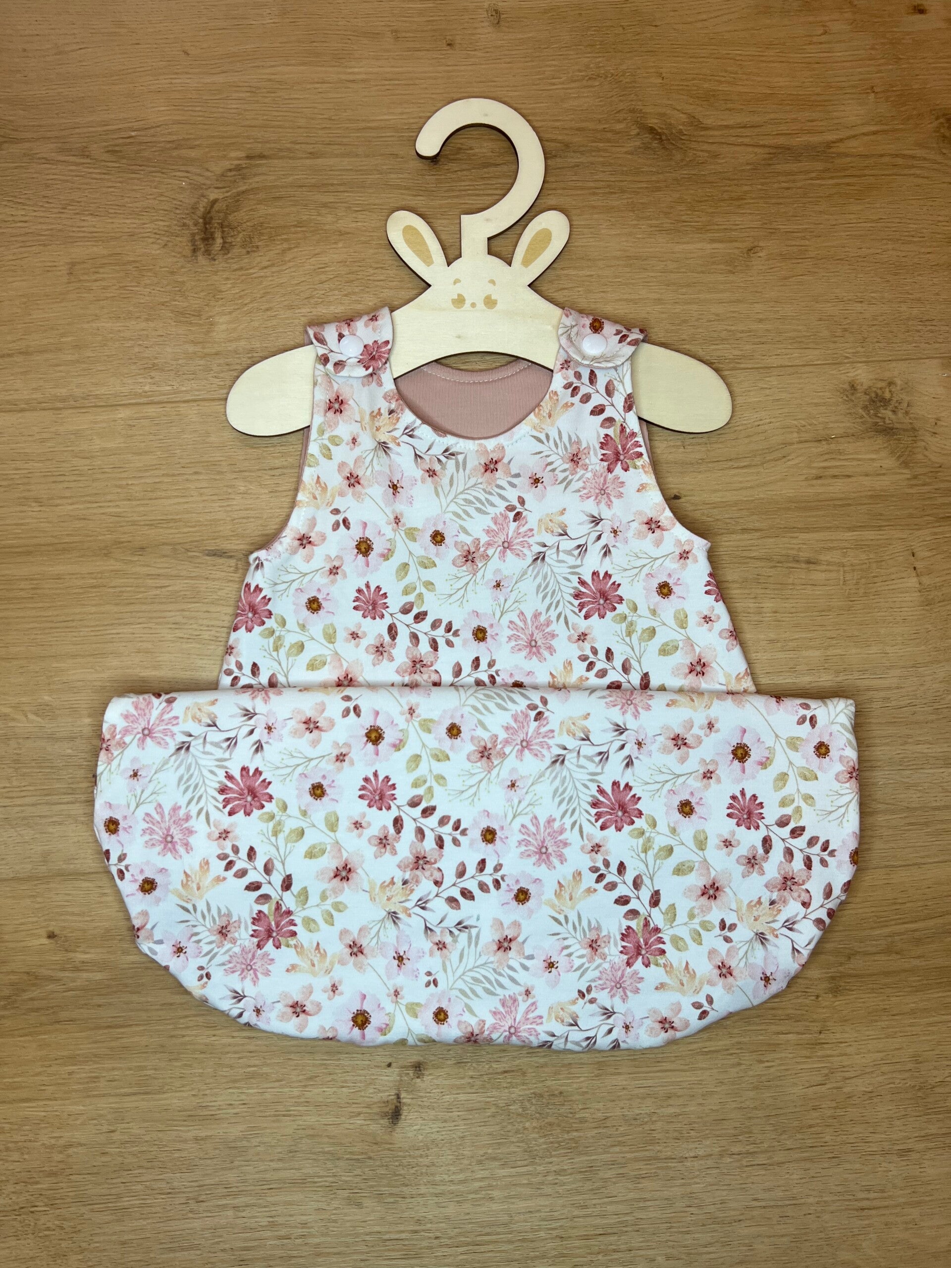 Schlafsack Sommerblumen altrosa
