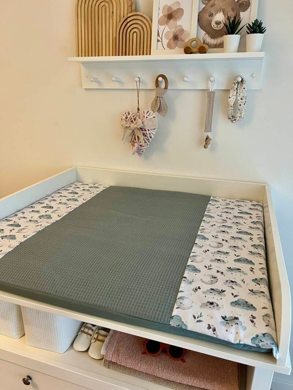 Sale Wickelauflage Wolken Mond Altgrün 85x75cm ohne Zubehör