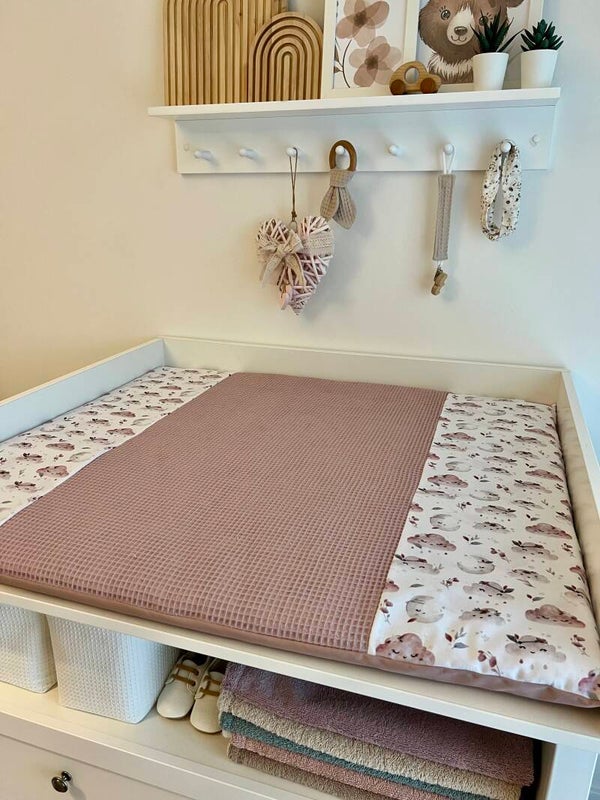 Sale Wickelauflage Wolken Mond Altrosa 85x75cm ohne Zubehör