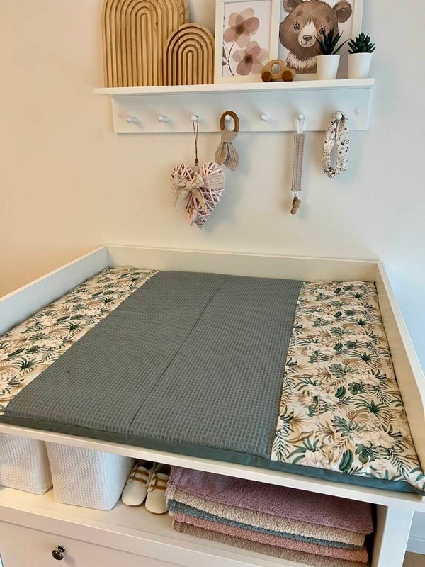 Sale Wickelauflage Dschungelblätter Altgrün 85x75cm ohne Zubehör