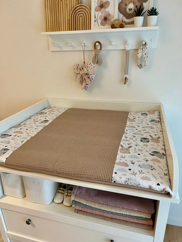 Sale Wickelauflage Hase und Eule Beige 85x75cm ohne Zubehör