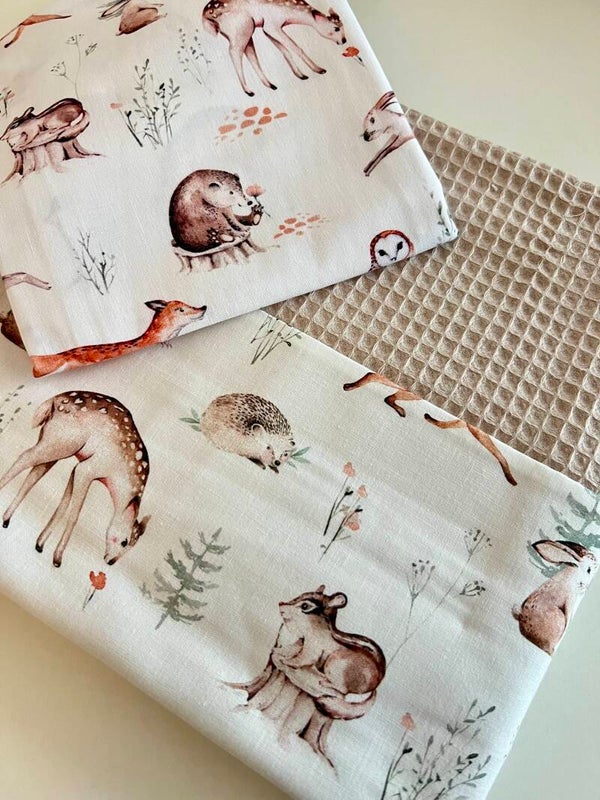 Sale Bettwäsche Waldtiere Hellbeige