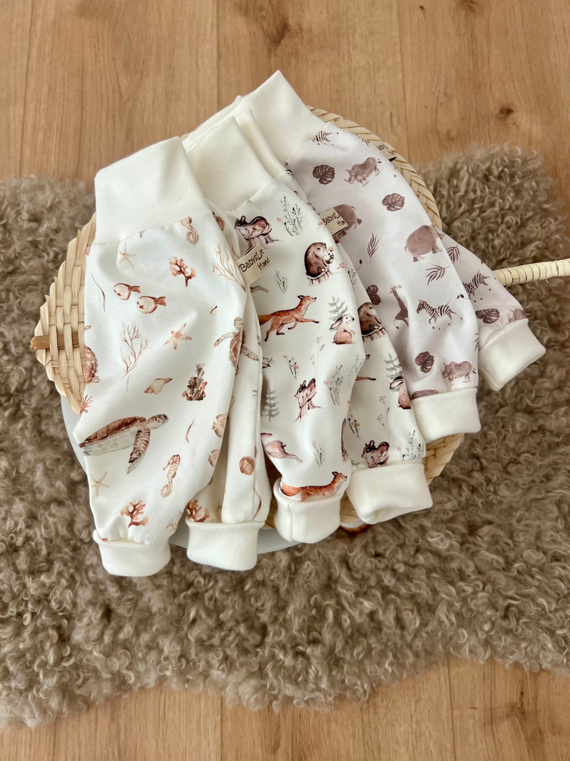 Pumphose Blumen beige