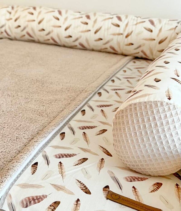 Sale Wickelauflage natürliche Federn Hellbeige 85x75cm ohne Zubehör