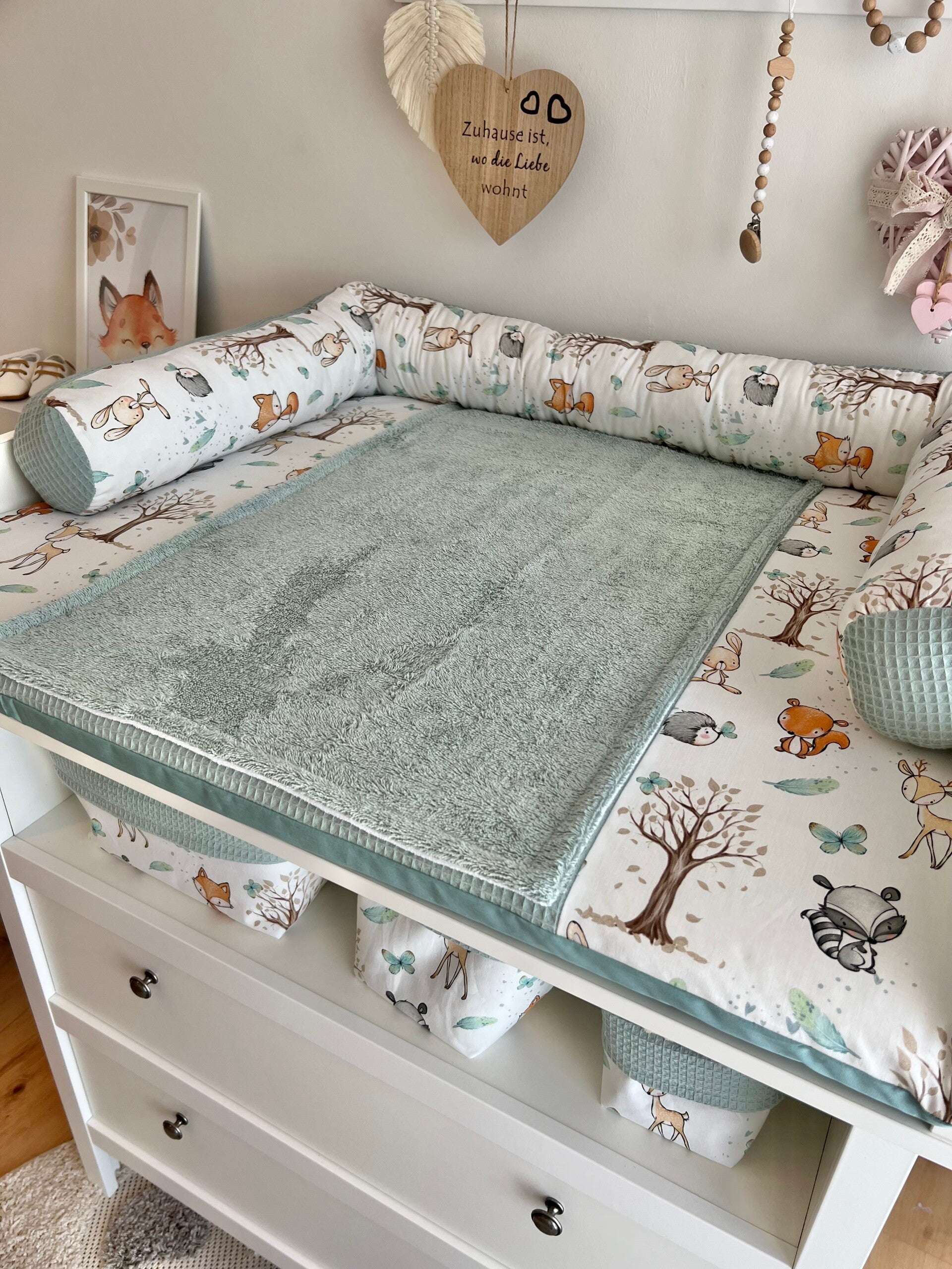 Wickelauflage Waldfreunde 2.0 Meergrün