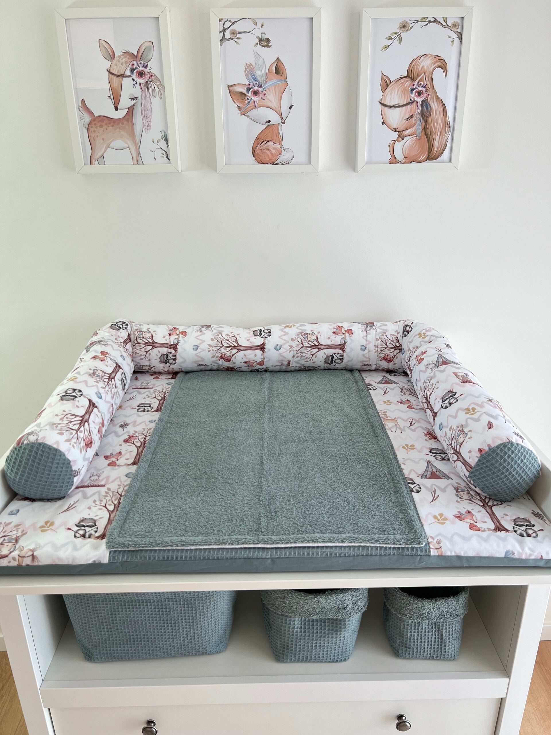 Wickelauflage Waldfreunde altgrün